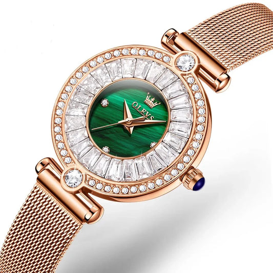 OLEVS Luxury Diamond Quartz Watch waterproof
